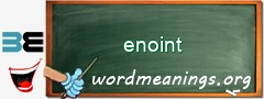 WordMeaning blackboard for enoint